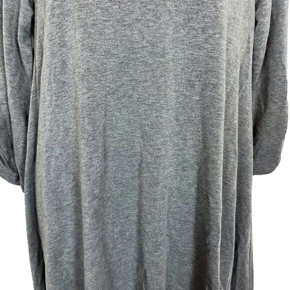 Garnet Hill Gray Jersey Knit Oversized Loose Top Casual Longline Lagenlook M - Picture 3 of 16